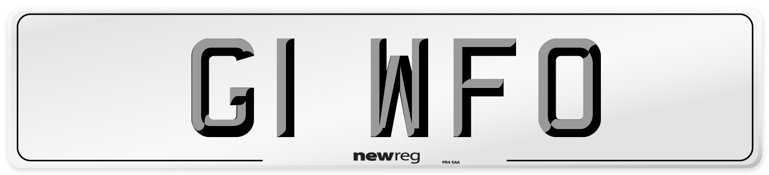 G1 WFO Number Plate from New Reg